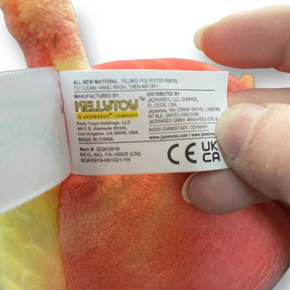 Squishmallows Plush Dragon Celestina KellyToy Eyes Nursery Decor Pink Tie Dye 8" - Picture 8 of 12